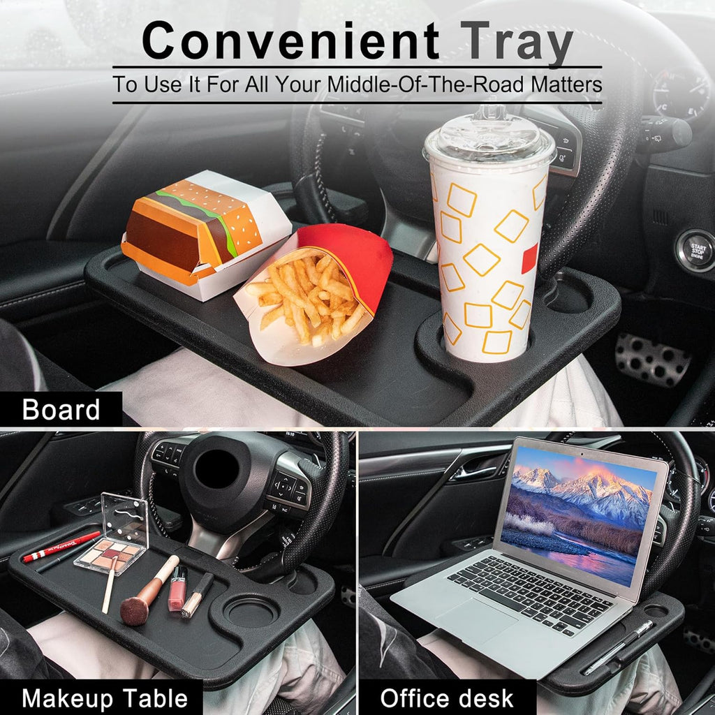 Multifunctional steering wheel dining table